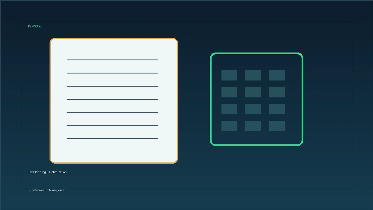 Tax planning and optimization guidance at Perissos Private Wealth
